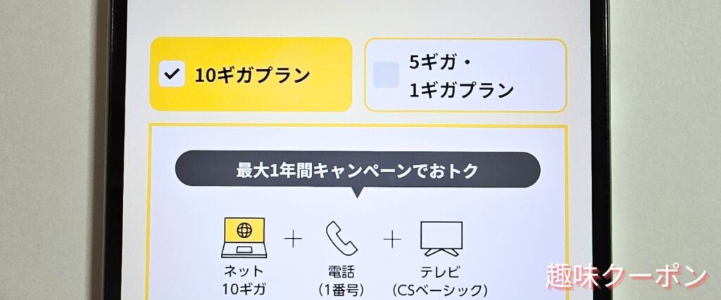 eo光(イオ光)の10ギガプラン割引